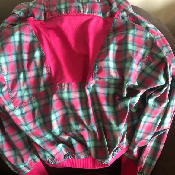 Plaid Hoodie - Pink and Green - Picture 5 of 5